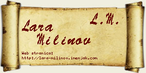 Lara Milinov vizit kartica